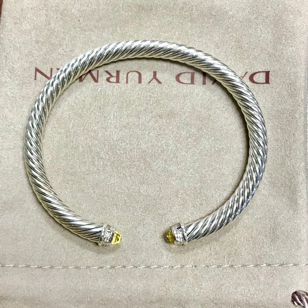 David Yurman 5mm lemon/citrine and Diamonds